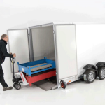 Vezeko Koffer-Absenkanhänger  Höhe:210cm 2,7t|weiß-Neu