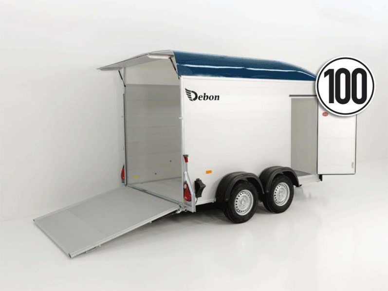 ANHANGERR-1.png Debon Kofferanhänger Cargo 163x300cm H:200cm 2,0t|Alu|Polybug|Tür|blau – Image 1